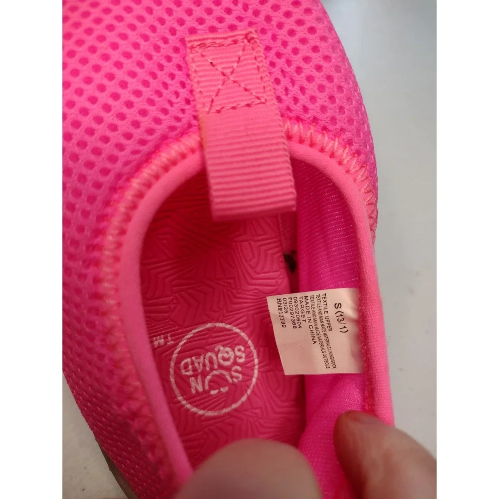 Kids Sun Squad‎ Pink Water Shoes Slip On Mesh Size S 13/1